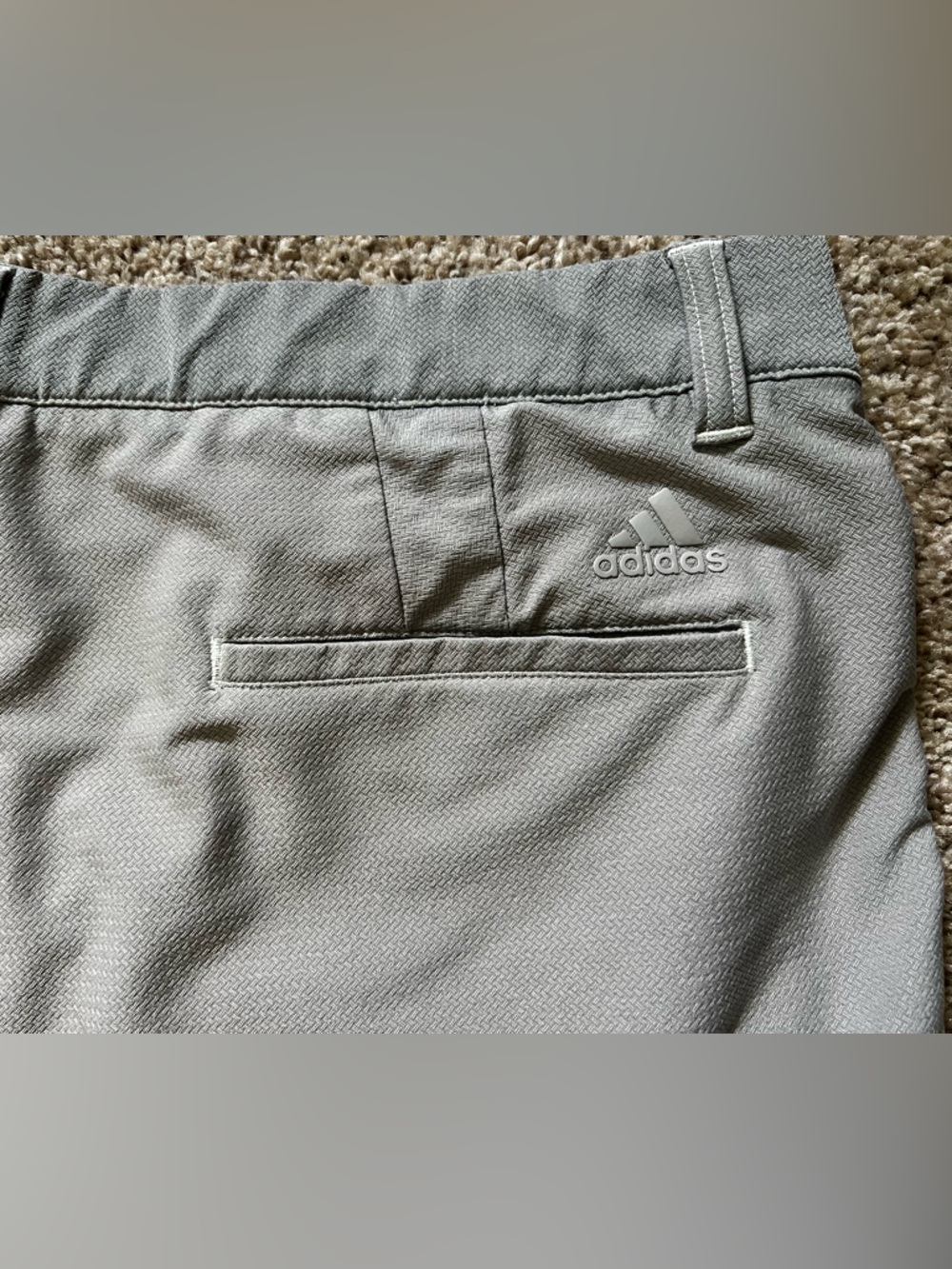 adidas Men's Light Gray Athletic Golf Shorts - Picture 3 of 8